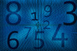 Abstract numbers background