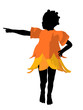 African American Fairy Girl Silhouette Illustration African American Fairy Girl Silhouette Illustration