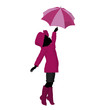 Rain Girl Silhouette Illustration Rain Girl Silhouette Illustration