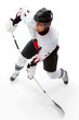 Playing ice hockey