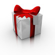 Gift box with a blank card
