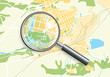 City Geo Map and Zoom Lens