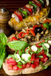 variedad de bruschettas