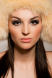 Brunette girl in hat