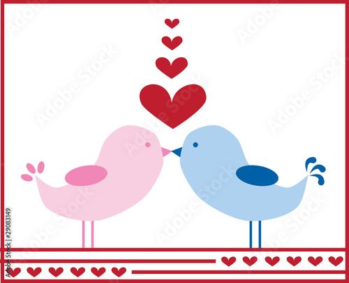 Love Birds Kissing