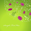 Abstract illustration with flowers.