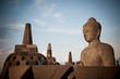 Buddha statue at Borobudur temple, Java, Indonesia Buddha statue at Borobudur temple, Java, Indonesia