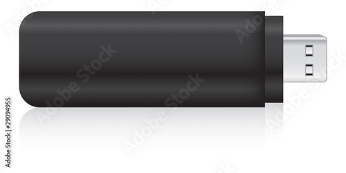 Vektor: USB Stick schwarz USB Stick schwarz