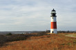 Sankaty Head Light Lighthouse Nantucket, MA, USA in autumn