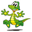 Happy Green Lizard
