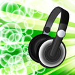 Abstract background with headphones