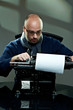 Portrait of a bald writer Portrait of a bald writer
