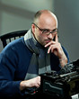 Portrait of a bald writer Portrait of a bald writer