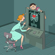 Vector: Valentine's Day X-ray observe Valentine's Day X-ray observe