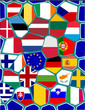 Euro business money national emblem flag