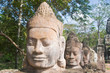 Sculptures in front of angkor thom