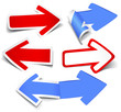 Paper arrows. Vector illustration