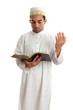 Teacher or Preacher reading from a book