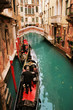 Venice: Gondolas waiting for a romantic ride