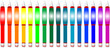 Color pens all the colors of the the rainbow. Isolated object