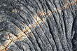 surface de lave cordée du Piton de la Fournaise, Réunion