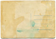 back side of an antique post card
