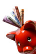 red piggy bank