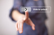 hand pressing touch screen button hand pressing touch screen button