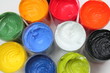 Opened paint buckets