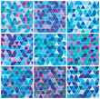 Bright blue winter triangle patterns