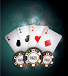 Poker cards and chips