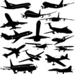 airplane collection 3 - vector