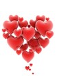 heart shaped cluster of hearts 3d illustration heart shaped cluster of hearts 3d illustration