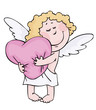 Vektor: Valentine's card with cute cupid Valentine's card with cute cupid