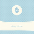 Karte Ostern blau