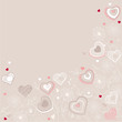 Valentine greeting card with different contour hearts Valentine greeting card with different contour hearts