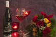 Wine with flowers