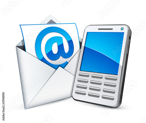 Vektor: e-mail contact téléphone e-mail contact téléphone