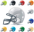 Vector American football / gridiron icon set. Part 2 – Helmets