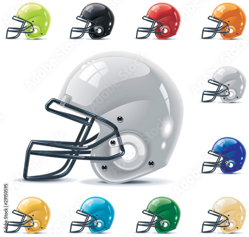 Vector: Vector American football / gridiron icon set. Part 2 – Helmets Vector American football / gridiron icon set. Part 2 – Helmets