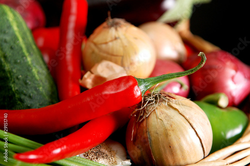 Photo: vegetables in the basket vegetables in the basket