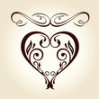 retro ornament calligraphic curves elements