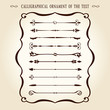 calligraphical ornament elements vintage text calligraphical ornament elements vintage text