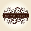 vintage retro floral frame decor vector