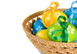 Easter eggs in basket
