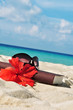 Urlaub - Buch am Strand