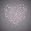 Abstract heart, white, purple