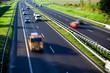 Traffic on the road, motion blur Traffic on the road, motion blur