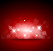 Red background with white lights