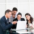 Smiling business team working
